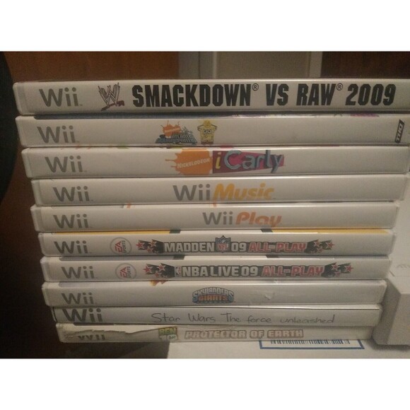 Nintendo Wii Console Bundle RVL-101 White Tested Working W/10 Games - Picture 4 of 5